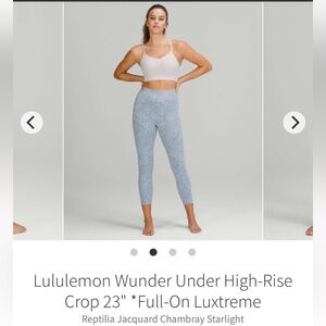 Lululemon Wunder Under High-Rise Crop 23" *Full-On Luxtreme Chambray Starlight